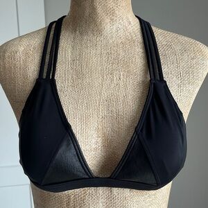 PINK Victoria's Secret Black Bikini Top SMALL